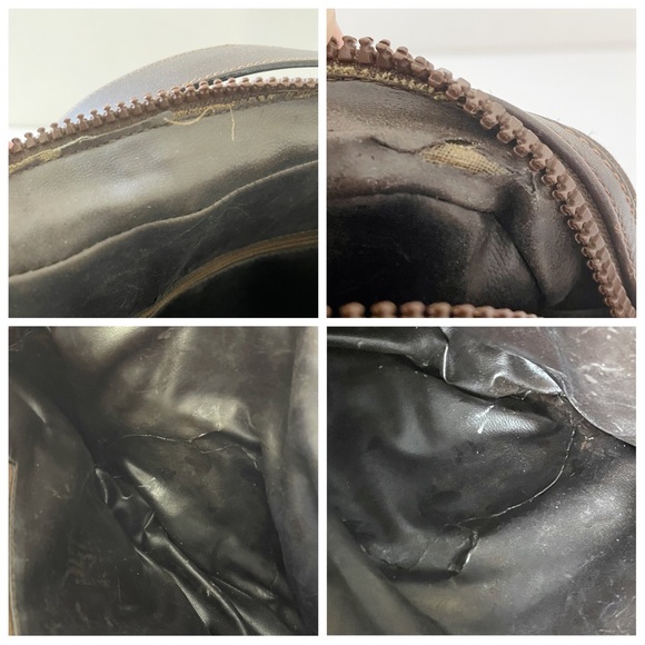 Celine vintage brown C monogram canvas and leather shoulder bag - Picture 10 of 10